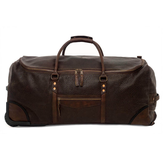 Theodore Leather Large Roller Duffle Bag-Bags > Duffle Bag > Leather-Mission Mercantile-Espresso-Mission Mercantile Leather Goods