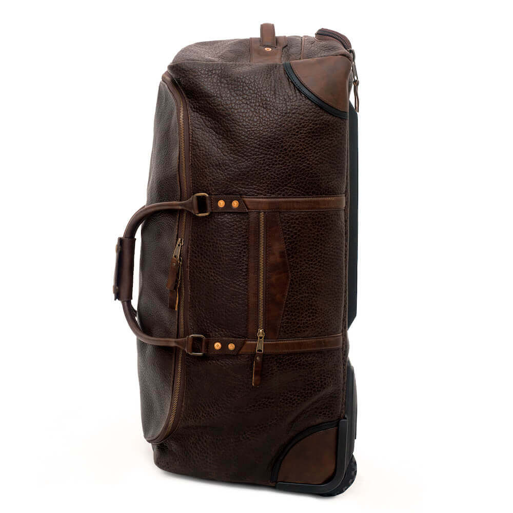 Theodore Leather Large Roller Duffle Bag-Bags > Duffle Bag > Leather-Mission Mercantile-Espresso-Mission Mercantile Leather Goods