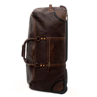 Theodore Leather Large Roller Duffle Bag-Bags > Duffle Bag > Leather-Mission Mercantile-Espresso-Mission Mercantile Leather Goods