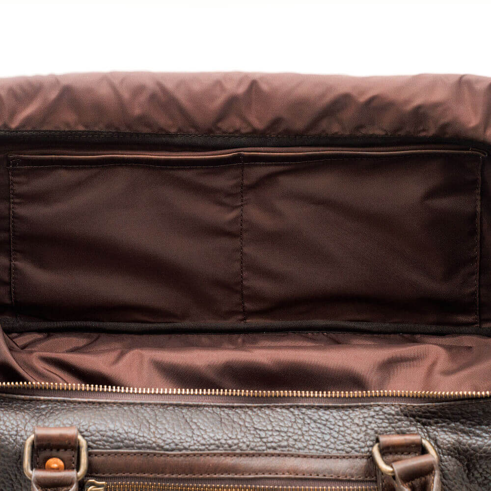 Theodore Leather Large Roller Duffle Bag-Bags > Duffle Bag > Leather-Mission Mercantile-Espresso-Mission Mercantile Leather Goods