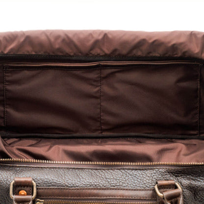 Theodore Leather Large Roller Duffle Bag-Bags > Duffle Bag > Leather-Mission Mercantile-Espresso-Mission Mercantile Leather Goods
