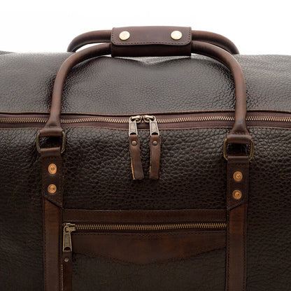 Theodore Leather Large Roller Duffle Bag-Bags > Duffle Bag > Leather-Mission Mercantile-Espresso-Mission Mercantile Leather Goods