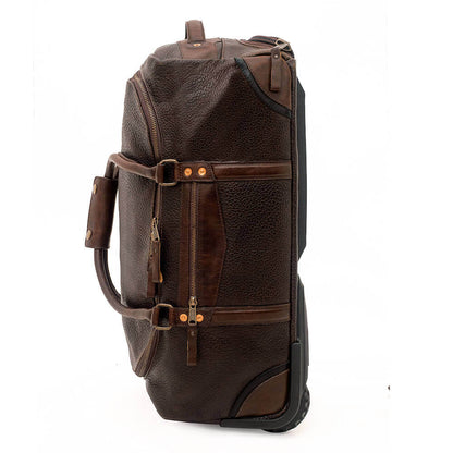Theodore Leather Rolling Carry-On Duffle Bag-Bags > Duffle Bag > Leather-Mission Mercantile-Espresso-Mission Mercantile Leather Goods