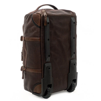 Theodore Leather Rolling Carry-On Duffle Bag-Bags > Duffle Bag > Leather-Mission Mercantile-Espresso-Mission Mercantile Leather Goods
