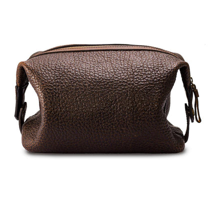 Theodore Leather Toiletry Wash Bag-Bags > Toiletry Bag > Leather-Espresso-Mission Mercantile Leather Goods
