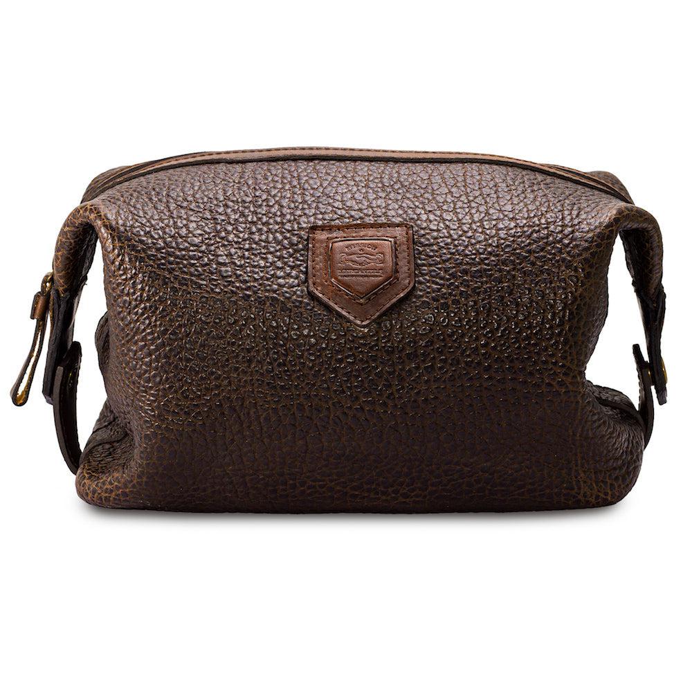 Theodore Leather Toiletry Wash Bag-Bags > Toiletry Bag > Leather-Espresso-Mission Mercantile Leather Goods