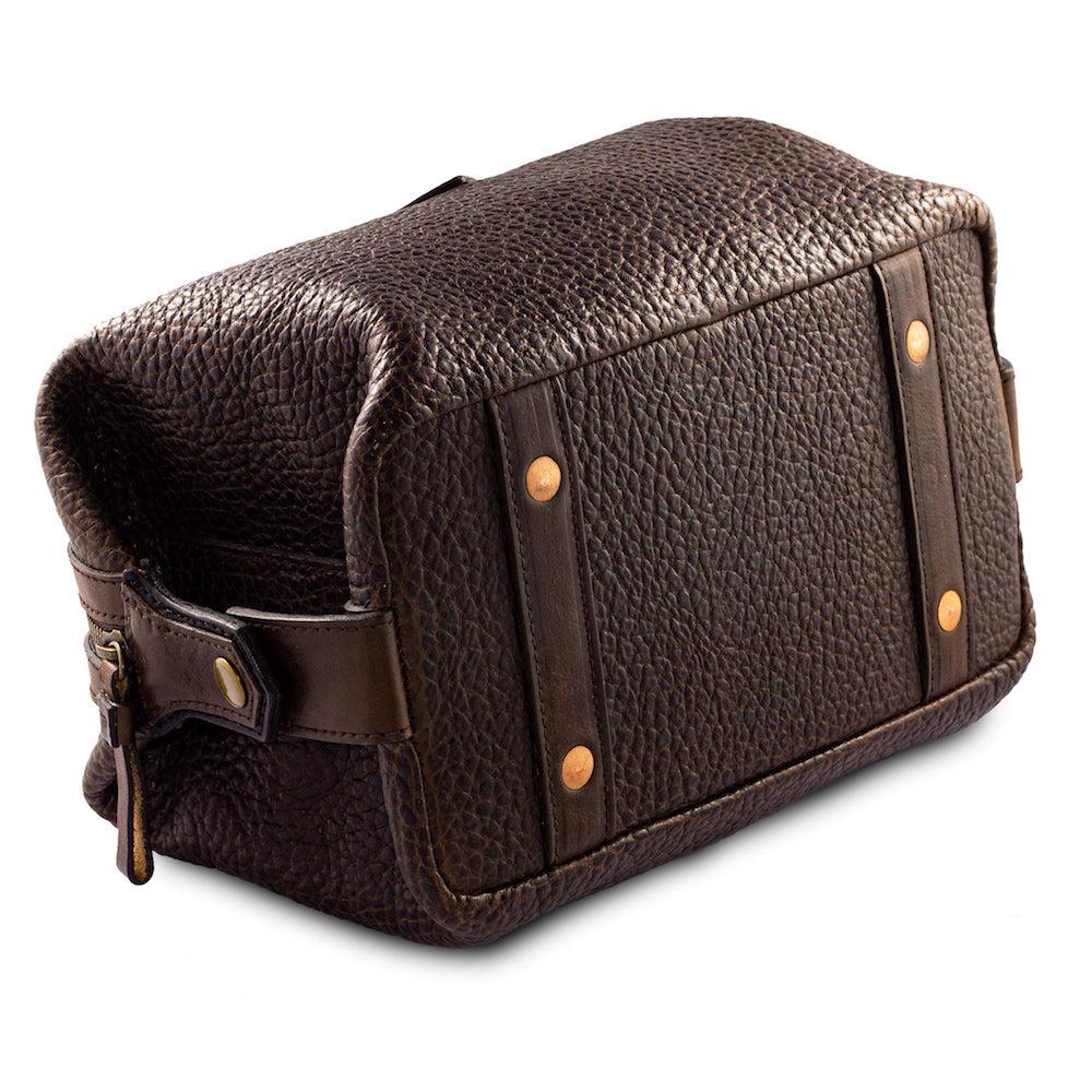 Theodore Leather Toiletry Wash Bag-Bags > Toiletry Bag > Leather-Espresso-Mission Mercantile Leather Goods