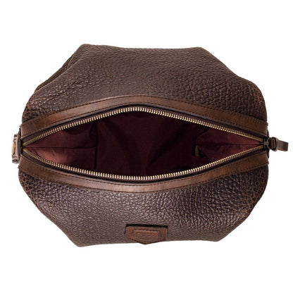 Theodore Leather Toiletry Wash Bag-Bags > Toiletry Bag > Leather-Espresso-Mission Mercantile Leather Goods
