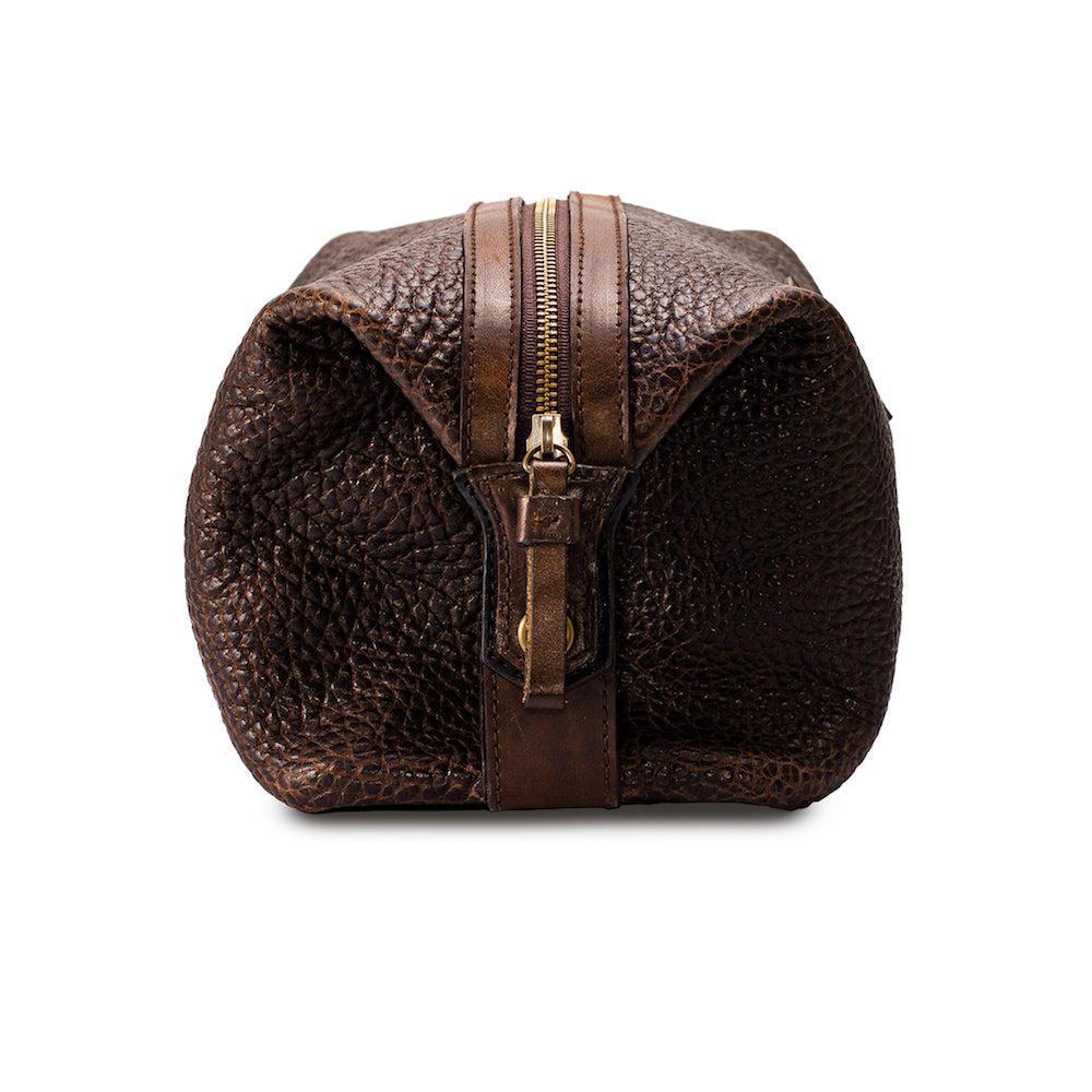 Theodore Leather Toiletry Wash Bag-Bags > Toiletry Bag > Leather-Espresso-Mission Mercantile Leather Goods