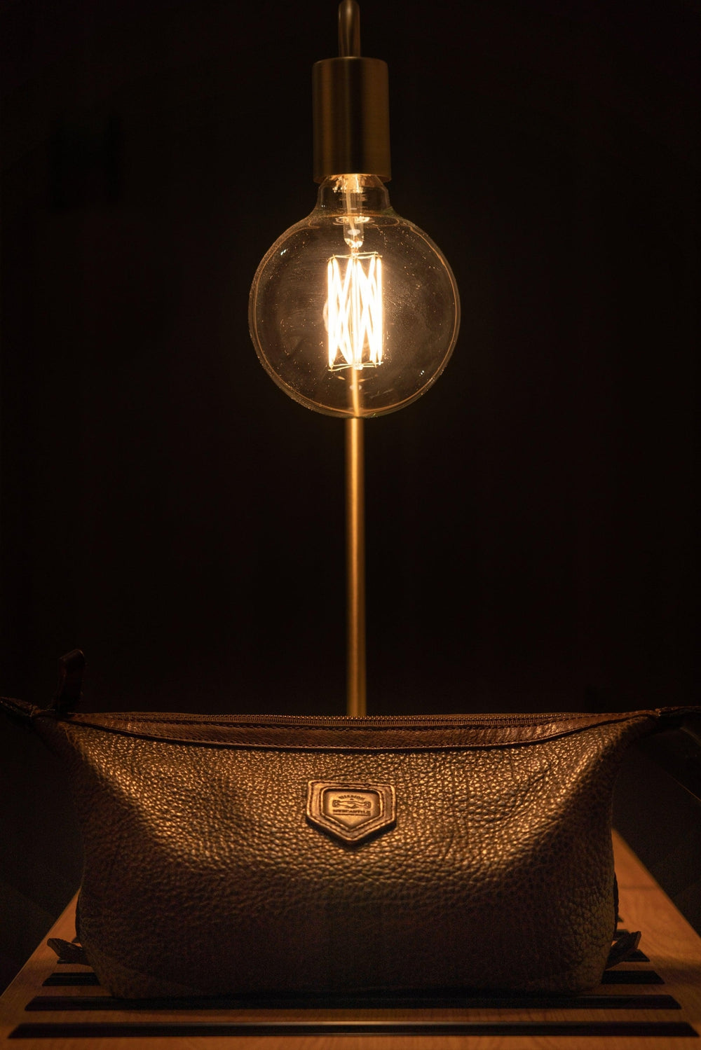Theodore Leather Toiletry Wash Bag-Bags > Toiletry Bag > Leather-Espresso-Mission Mercantile Leather Goods