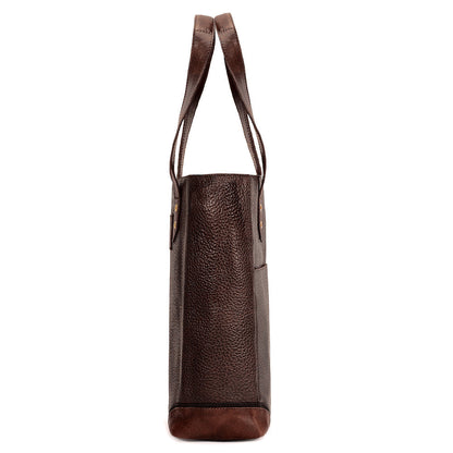 Theodore Leather Two Bottle Wine Tote Carrier-Accessories > Beverage Carriers & Coolers > Leather-Espresso-Mission Mercantile Leather Goods