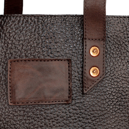 Theodore Leather Two Bottle Wine Tote Carrier-Accessories > Beverage Carriers & Coolers > Leather-Espresso-Mission Mercantile Leather Goods