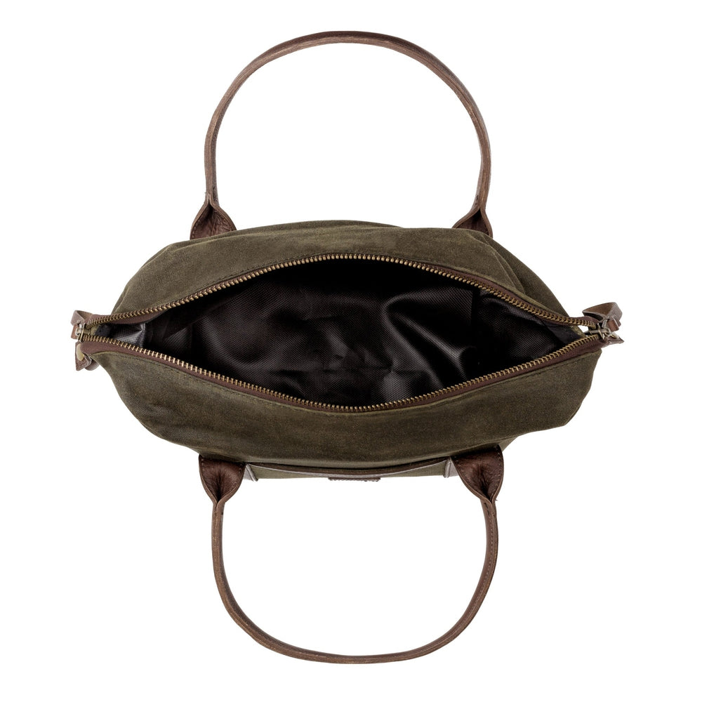 White Wing Waxed Canvas Cooler-Accessories > Beverage Carriers & Coolers > Waxed Canvas-Smoke-Forest-Mission Mercantile Leather Goods