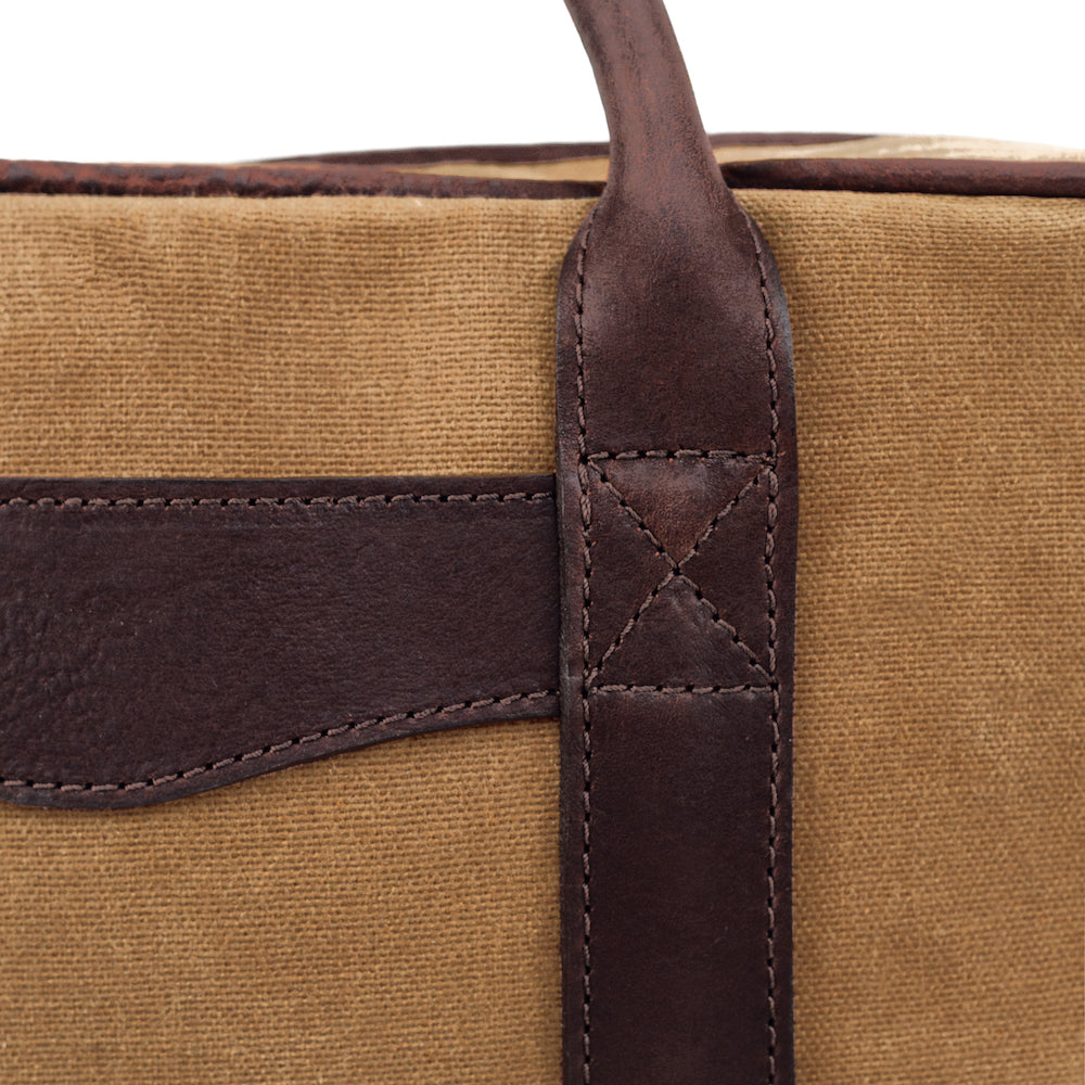 White Wing Waxed Canvas Deluxe Pistol Case-Bags > Hunting & Outdoor > Waxed Canvas-Smoke-Brown-Mission Mercantile Leather Goods