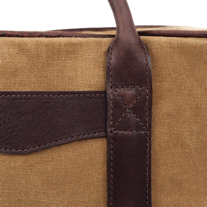 White Wing Waxed Canvas Deluxe Pistol Case-Bags > Hunting & Outdoor > Waxed Canvas-Smoke-Brown-Mission Mercantile Leather Goods