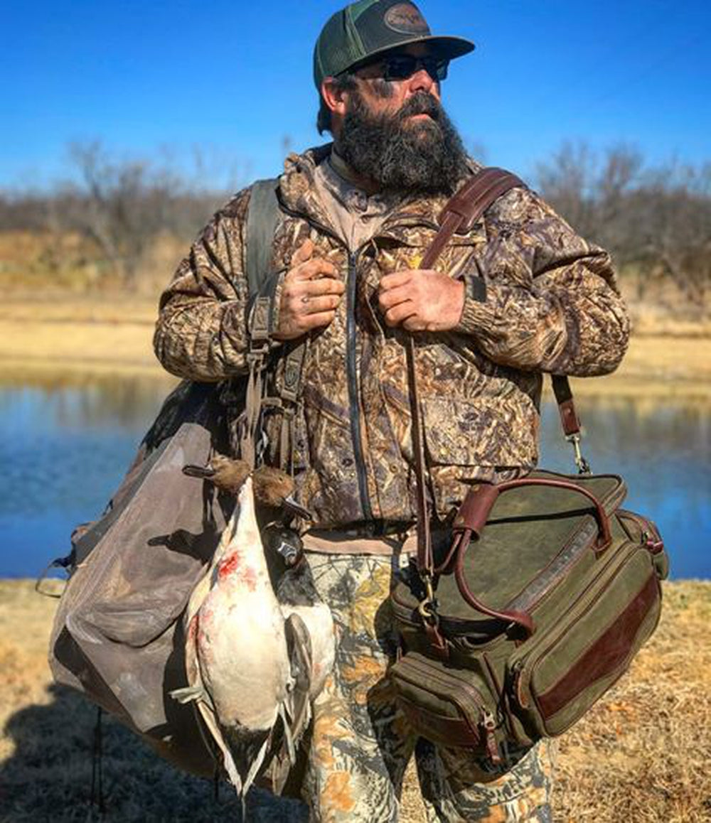 White Wing Waxed Canvas Hunting Guide Bag-Bags > Hunting & Outdoor > Waxed Canvas-Smoke-Forest-Mission Mercantile Leather Goods