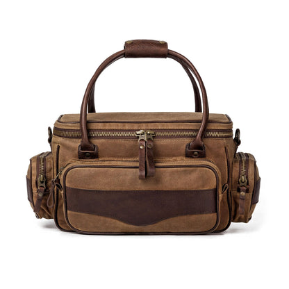 White Wing Waxed Canvas Hunting Guide Bag-Bags > Hunting & Outdoor > Waxed Canvas-Smoke-Brown-Mission Mercantile Leather Goods