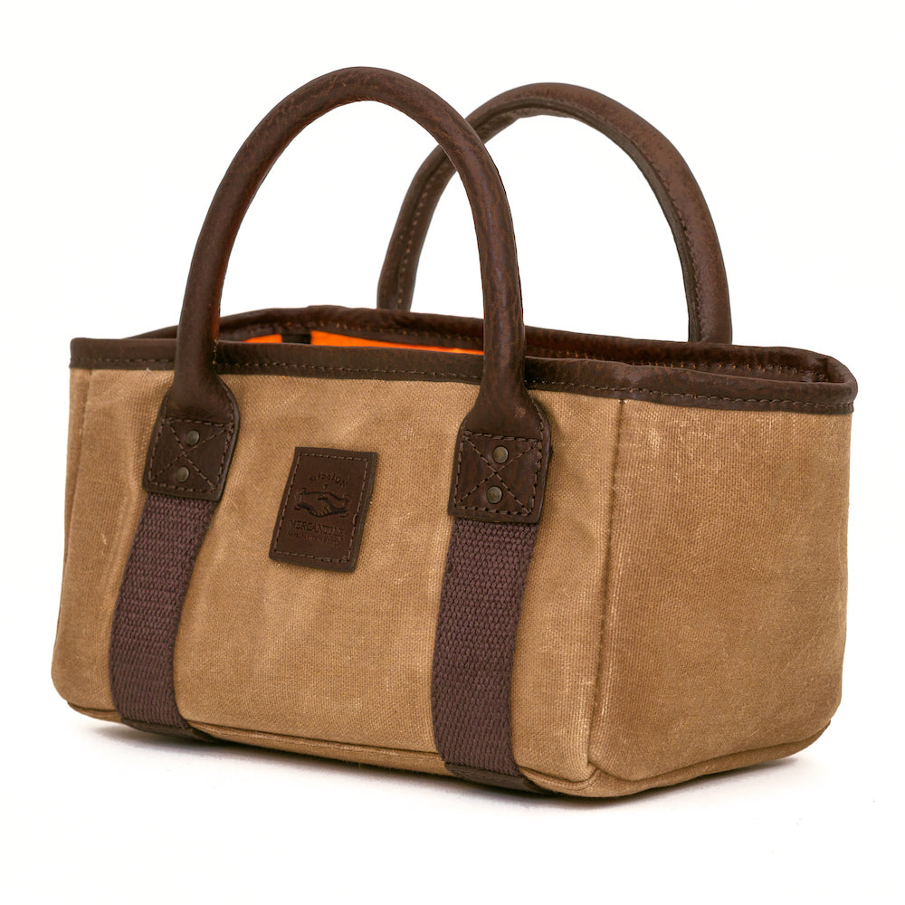 White Wing Waxed Canvas Hunting Four Box Shell Carrier > Hunting & Outdoor > Waxed Canvas-Smoke-Brown-Mission Mercantile Leather Goods