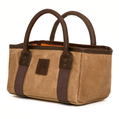 White Wing Waxed Canvas Hunting Four Box Shell Carrier > Hunting & Outdoor > Waxed Canvas-Smoke-Brown-Mission Mercantile Leather Goods