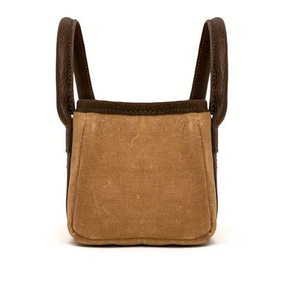 White Wing Waxed Canvas Hunting Four Box Shell Carrier > Hunting & Outdoor > Waxed Canvas-Smoke-Brown-Mission Mercantile Leather Goods