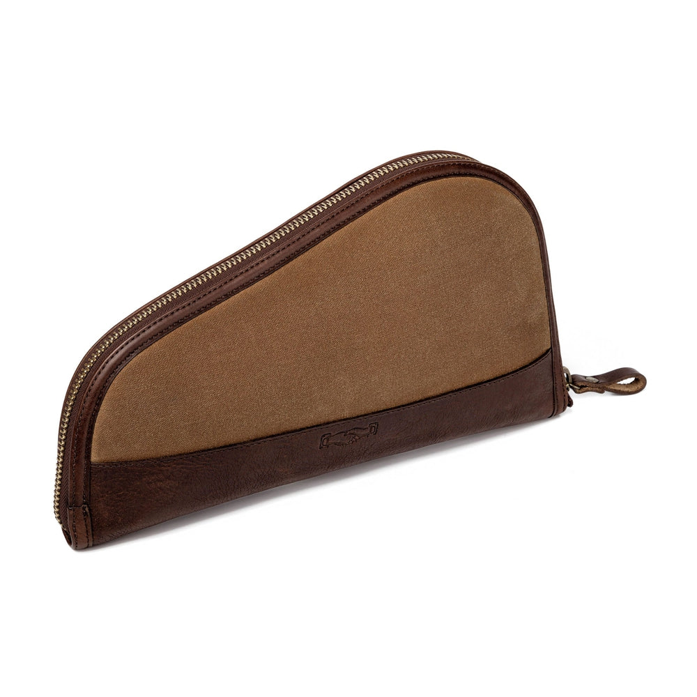 White Wing Waxed Canvas Hunting Pistol Case-Bags > Hunting & Outdoor > Waxed Canvas-Smoke-Brown-Mission Mercantile Leather Goods