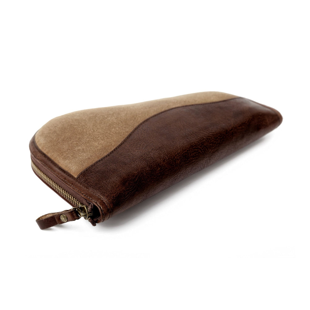 White Wing Waxed Canvas Hunting Pistol Case-Bags > Hunting & Outdoor > Waxed Canvas-Smoke-Brown-Mission Mercantile Leather Goods