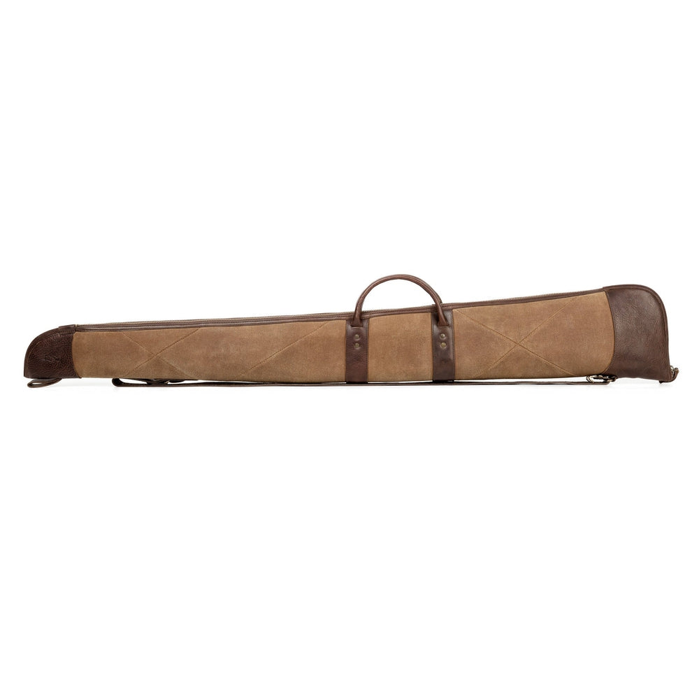 White Wing Waxed Canvas Hunting Shotgun Case-Bags > Hunting & Outdoor > Waxed Canvas-Smoke-Brown-Mission Mercantile Leather Goods