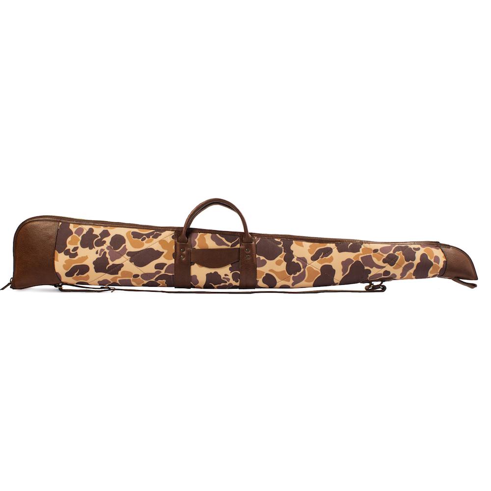White Wing Waxed Canvas Hunting Shotgun Case-Bags > Hunting & Outdoor > Waxed Canvas-Smoke-Vintage Camo-Mission Mercantile Leather Goods
