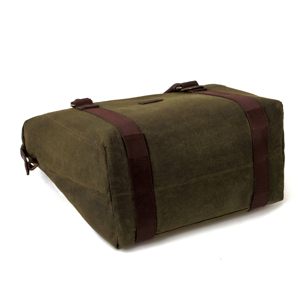 White Wing Waxed Canvas Large Cooler-Accessories > Beverage Carriers & Coolers > Waxed Canvas-Smoke-Forest-Mission Mercantile Leather Goods