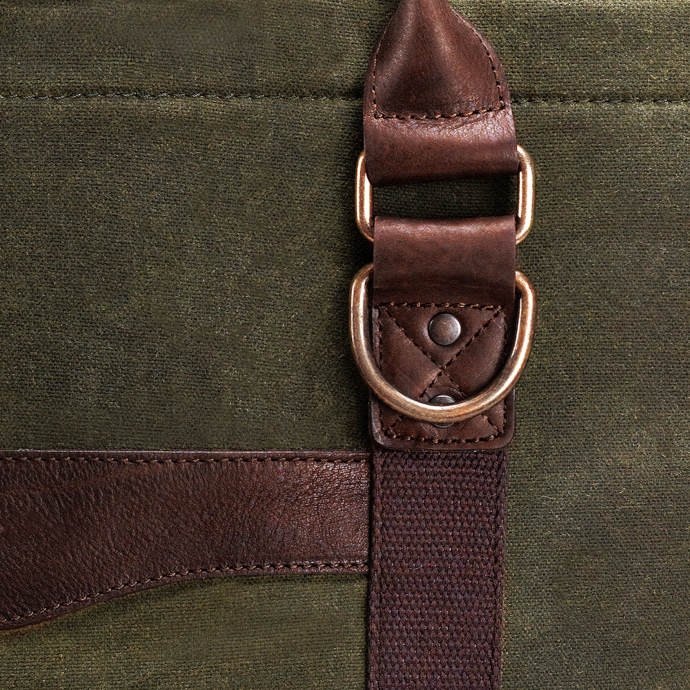 White Wing Waxed Canvas Large Cooler-Accessories > Beverage Carriers & Coolers > Waxed Canvas-Smoke-Forest-Mission Mercantile Leather Goods
