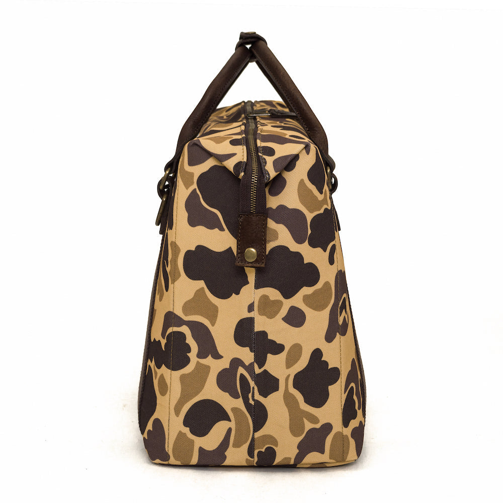 White Wing Waxed Canvas Large Cooler-Accessories > Beverage Carriers & Coolers > Waxed Canvas-Smoke-Vintage-Camo-Mission Mercantile Leather Goods