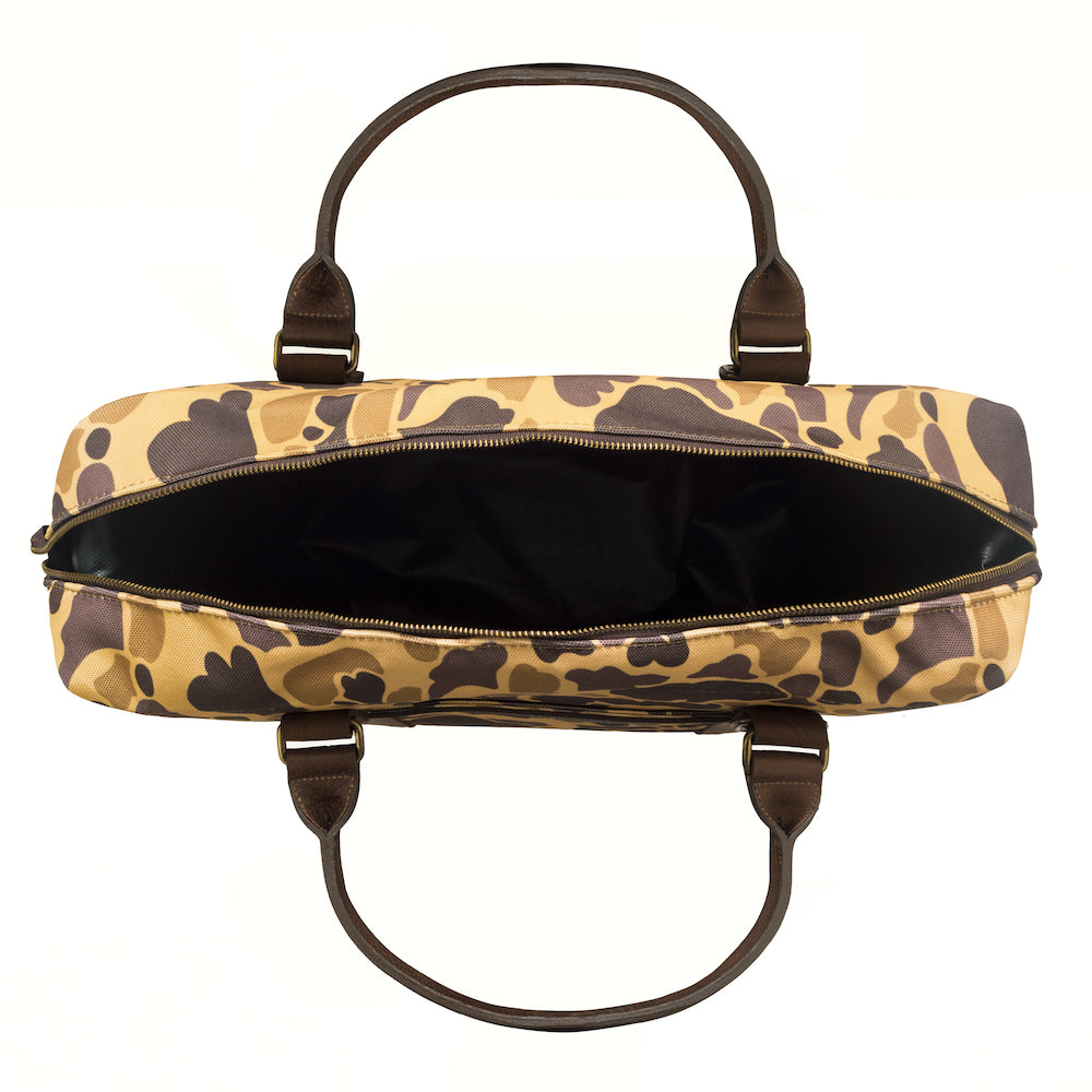 White Wing Waxed Canvas Large Cooler-Accessories > Beverage Carriers & Coolers > Waxed Canvas-Smoke-Vintage-Camo-Mission Mercantile Leather Goods