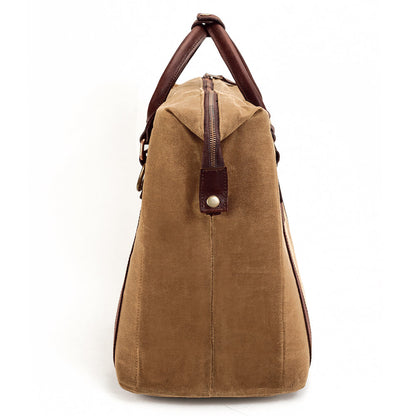 White Wing Waxed Canvas Large Cooler-Accessories > Beverage Carriers & Coolers > Waxed Canvas-Smoke-Brown-Mission Mercantile Leather Goods