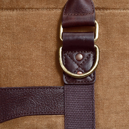 White Wing Waxed Canvas Large Cooler-Accessories > Beverage Carriers & Coolers > Waxed Canvas-Smoke-Brown-Mission Mercantile Leather Goods