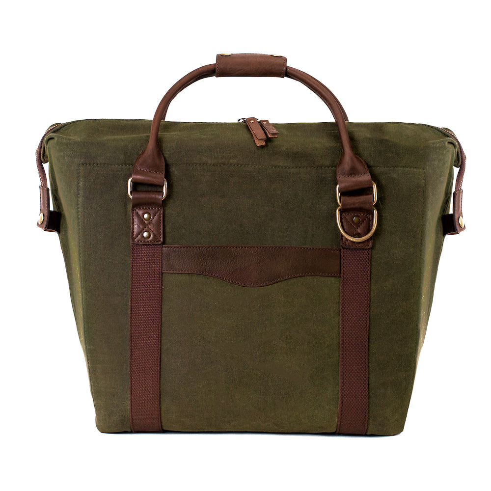 White Wing Waxed Canvas Large Cooler-Accessories > Beverage Carriers & Coolers > Waxed Canvas-Smoke-Forest-Mission Mercantile Leather Goods