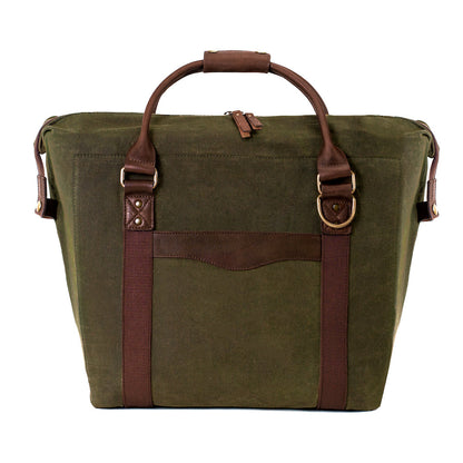 White Wing Waxed Canvas Large Cooler-Accessories > Beverage Carriers & Coolers > Waxed Canvas-Smoke-Forest-Mission Mercantile Leather Goods