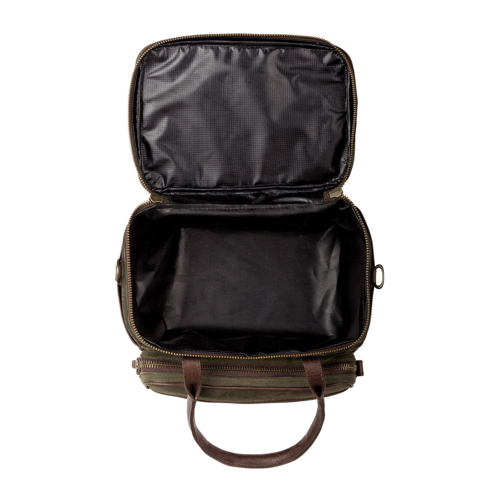 White Wing Waxed Canvas Scout Cooler-Accessories > Beverage Carriers & Coolers > Waxed Canvas-Smoke-Forest-Mission Mercantile Leather Goods