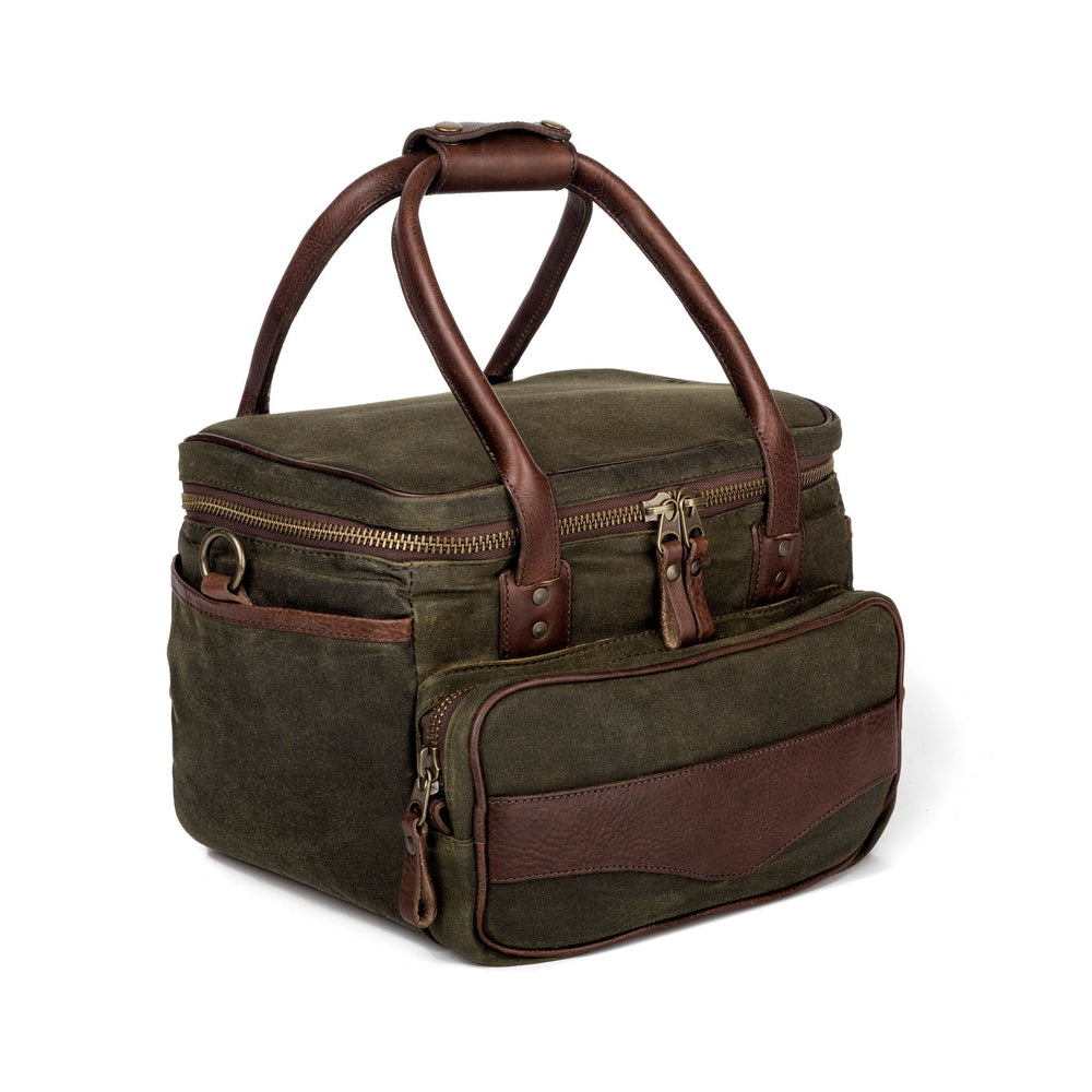 White Wing Waxed Canvas Scout Cooler-Accessories > Beverage Carriers & Coolers > Waxed Canvas-Smoke-Forest-Mission Mercantile Leather Goods
