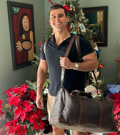 Theodore Leather Duffle Bag-Bags > Duffle Bag > Leather-Espresso-Mission Mercantile Leather Goods