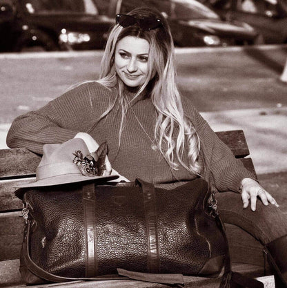 Theodore Leather Duffle Bag-Bags > Duffle Bag > Leather-Espresso-Mission Mercantile Leather Goods