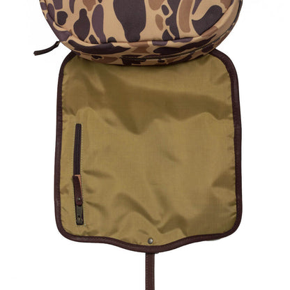 Campaign Waxed Canvas Leather Backpack-Bags > Backpack > Waxed Canvas-Smoke-Vintage Camo-Mission Mercantile Leather Goods