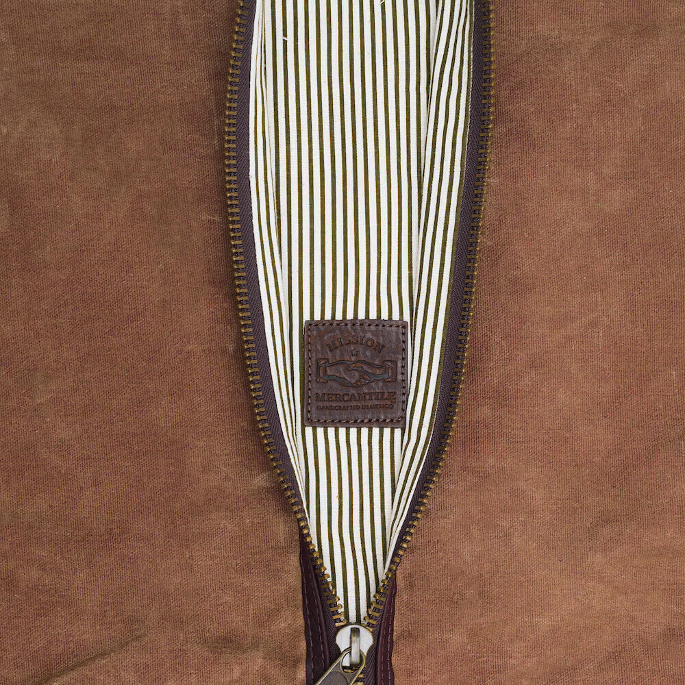 Campaign Waxed Canvas Garment Bag-Bags > Luggage > Waxed Canvas-Smoke-Brown-Mission Mercantile Leather Goods