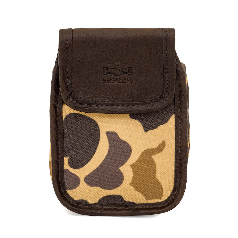 White Wing Waxed Canvas Hunting Single Belt Pouch-Bags > Hunting & Outdoor > Waxed Canvas-White Wing-Smoke-Vintage Camo-Mission Mercantile Leather Goods