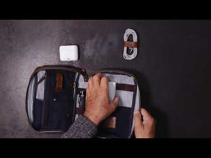 Heritage Leather Doc Electronics Organizer / Dopp Kit-Accessories > Office & Tech > Leather-Hickory-Mission Mercantile Leather Goods