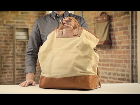 Heritage Waxed Canvas Original Ice Block Tote Bag-Bags > Tote > Waxed Canvas-Smoke-Forest-Mission Mercantile Leather Goods