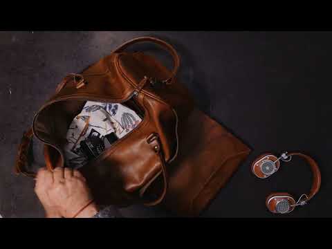 Benjamin Leather Duffle Bag-Bags > Duffle Bag > Leather-Hickory-Mission Mercantile Leather Goods